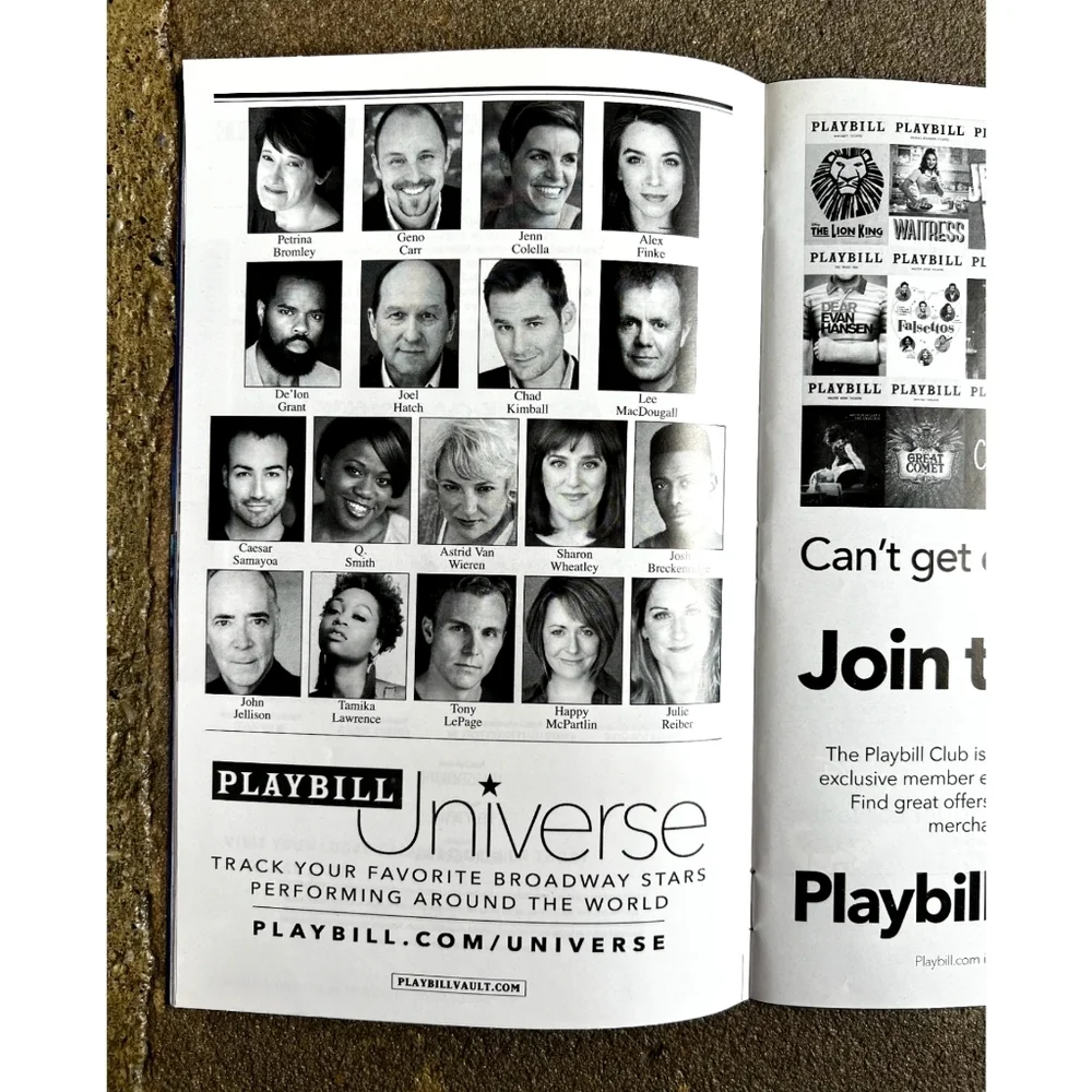 Broadway Playbill▪️Come From Away Original Cast